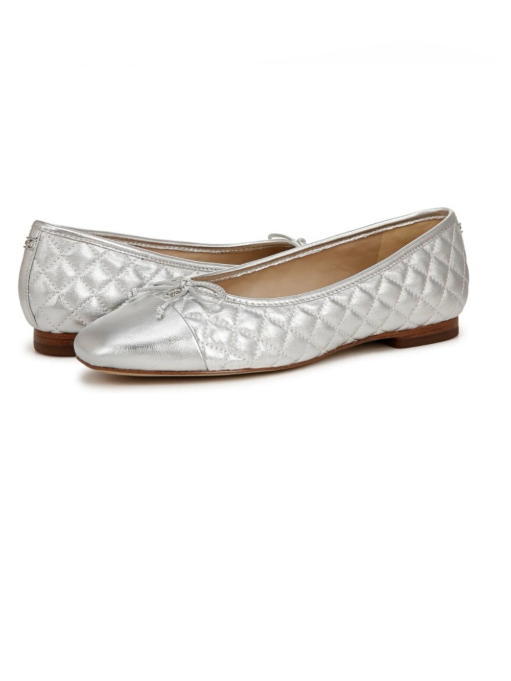 Sam Edelman Silver Quilted Leather Ballet Flats - Women's 10 M